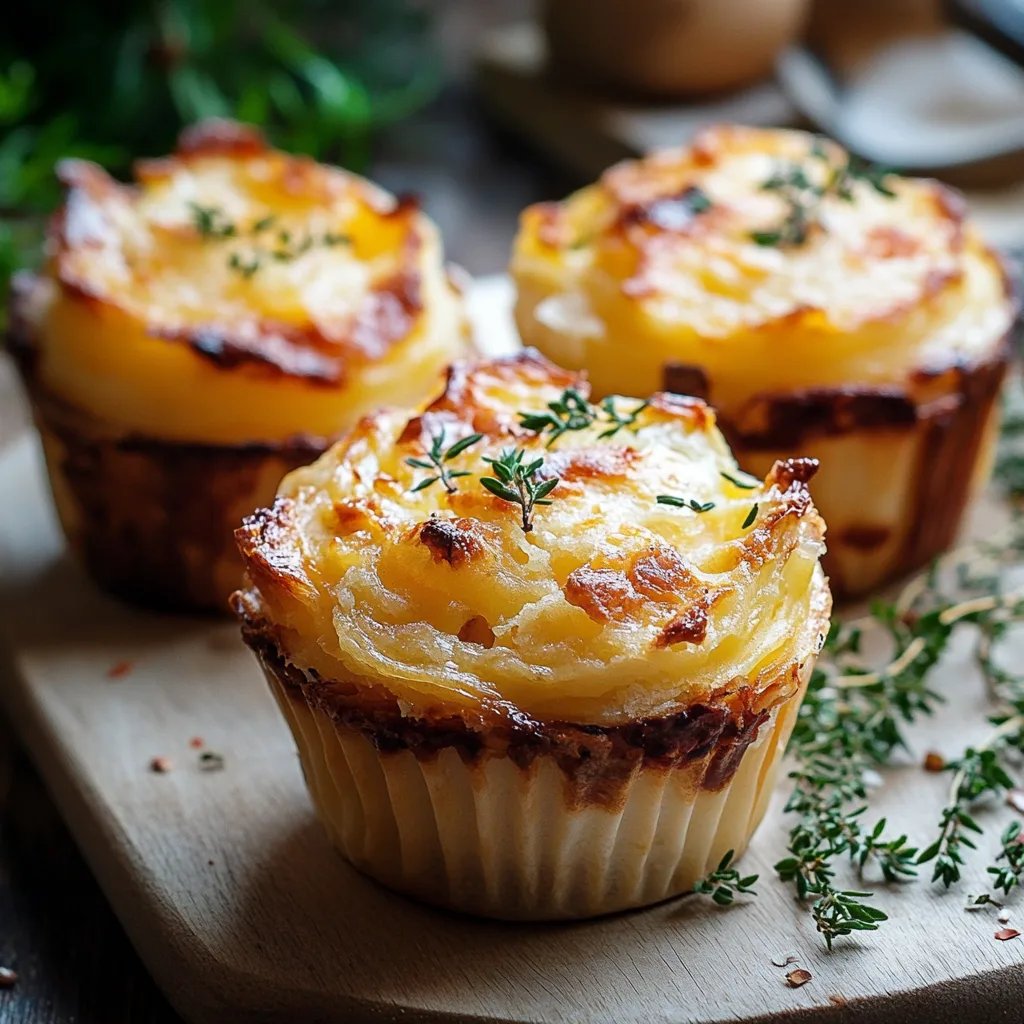 Kartoffelgratin-Rosen Muffin