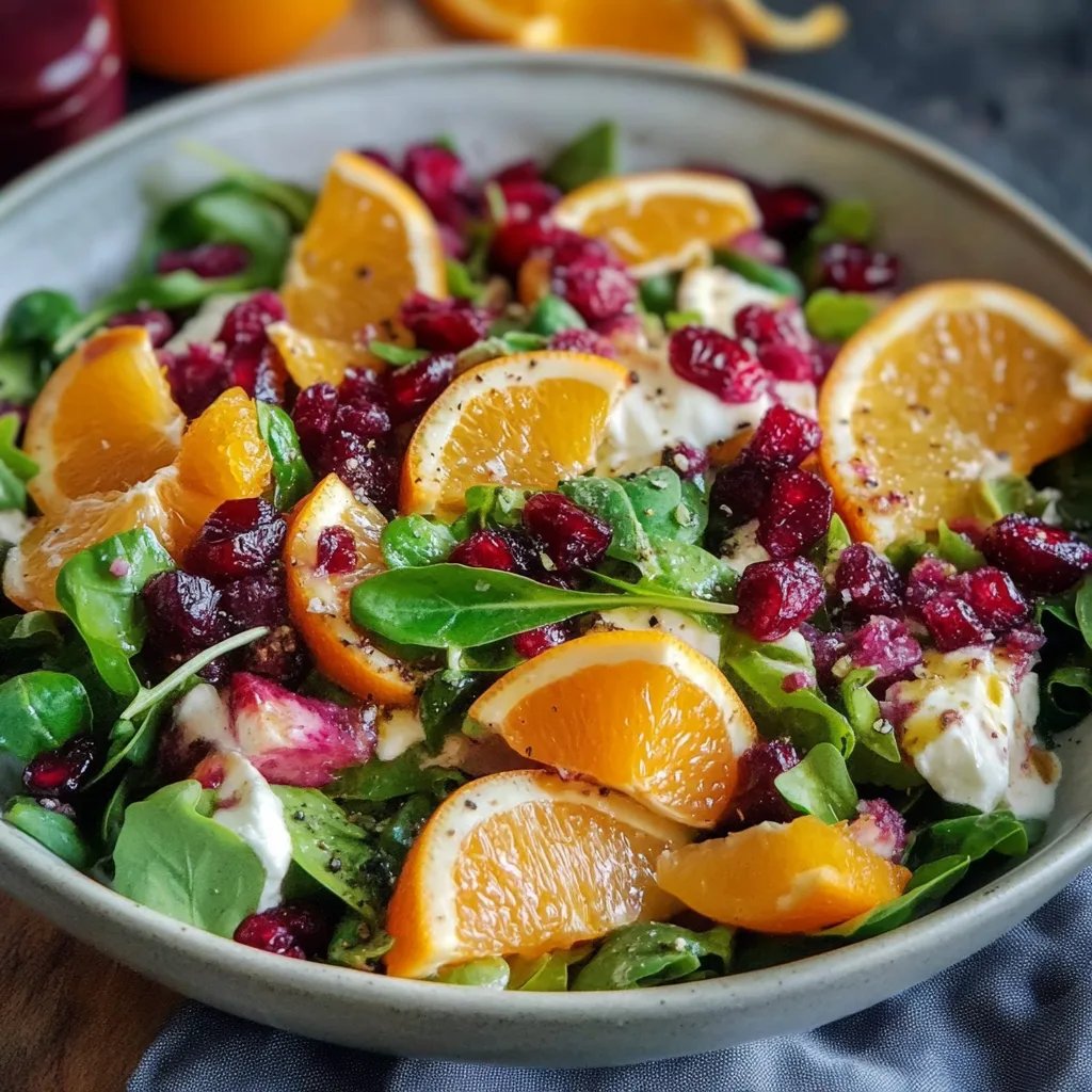 Wintersalat mit Feldsalat, Granatapfel und Orangen