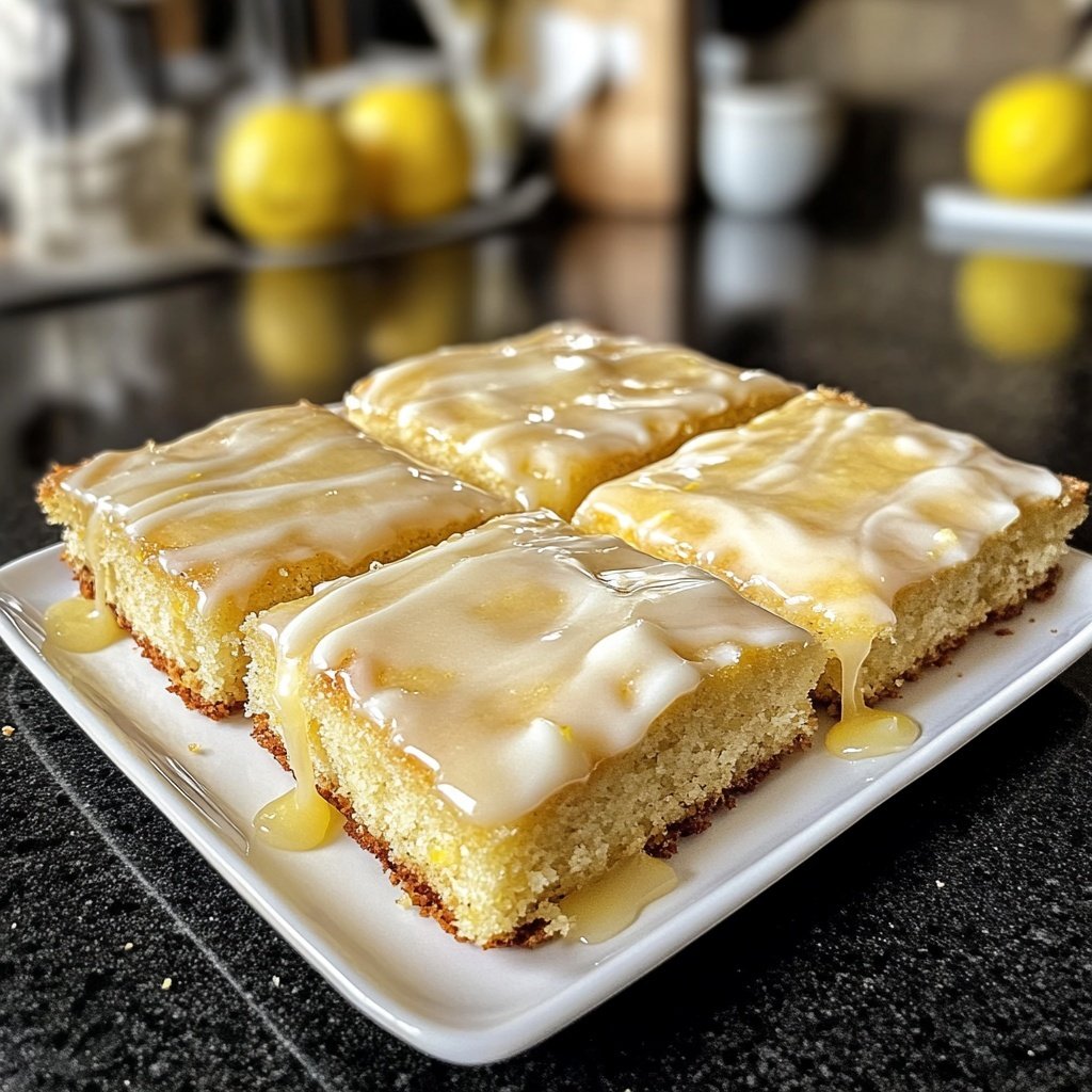 Zitronenkuchen mit Zuckerguss