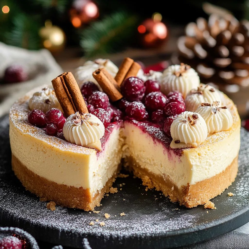 Weihnachtlicher Vanillekipferl Cheesecake