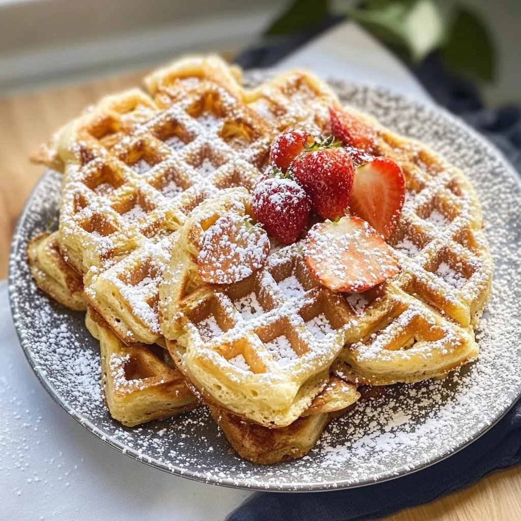 Waffelteig mit Sahne
