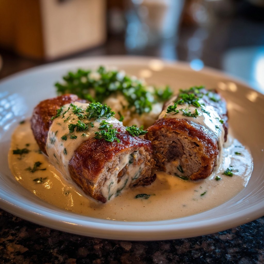 Hausmannskost Rinderrouladen mit Rahmsoße