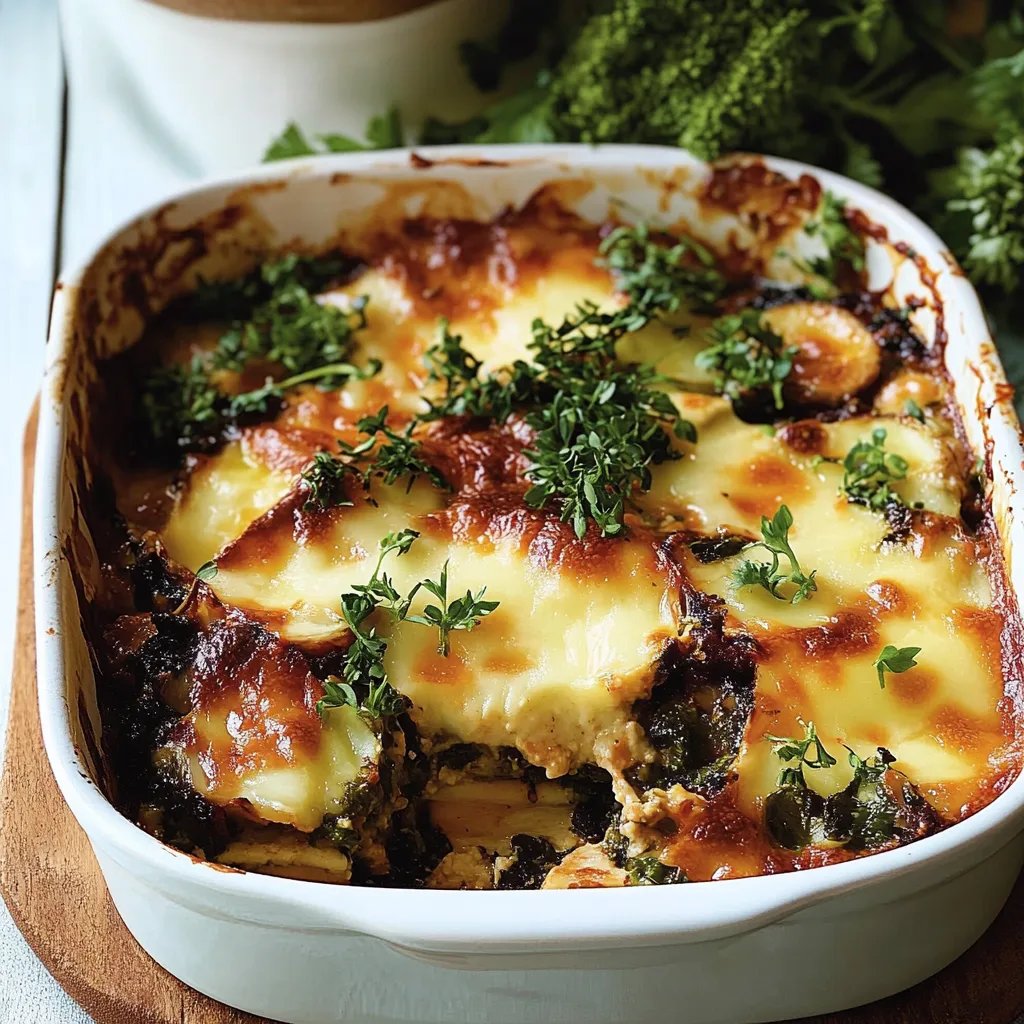 Linsen-Grünkohl-Moussaka