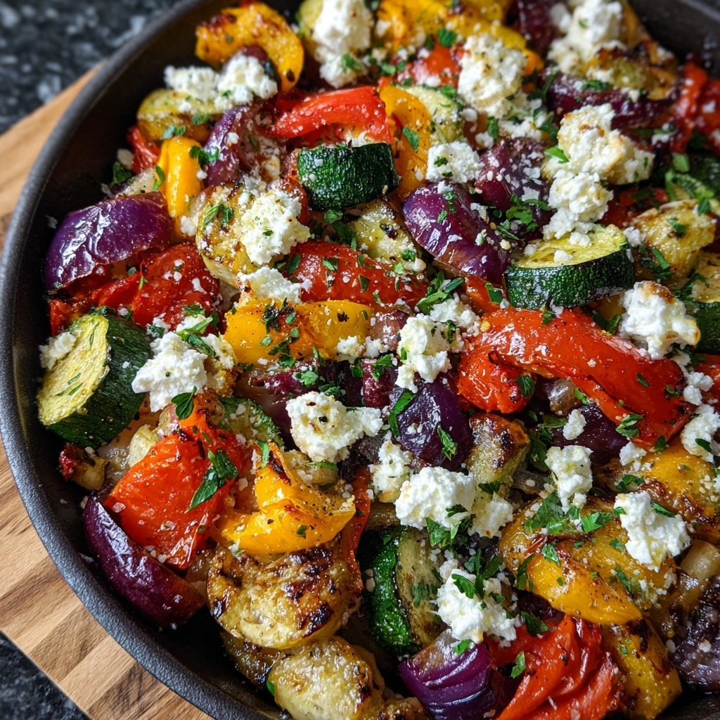 Gesund & Leicht Mediterrane Gemüsepfanne mit Feta