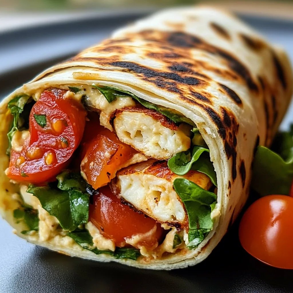 Vegetarischer Wrap mit Tomate & Mozzarella