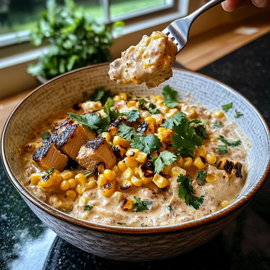 Street Corn Hähnchen Reis Bowl