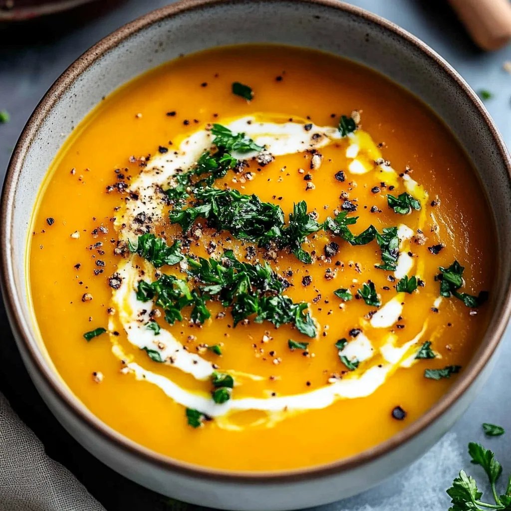 Würzige Butternut-Kürbis-Süßkartoffelsuppe