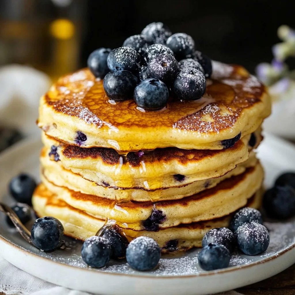 Blaubeer Pancakes mit Buttermilch