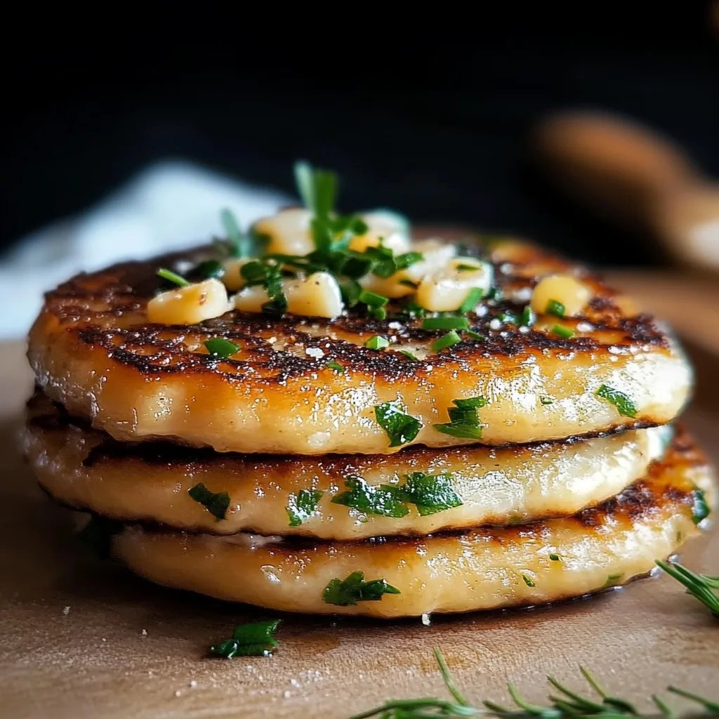 Käse und Schnittlauch Pfannkuchen