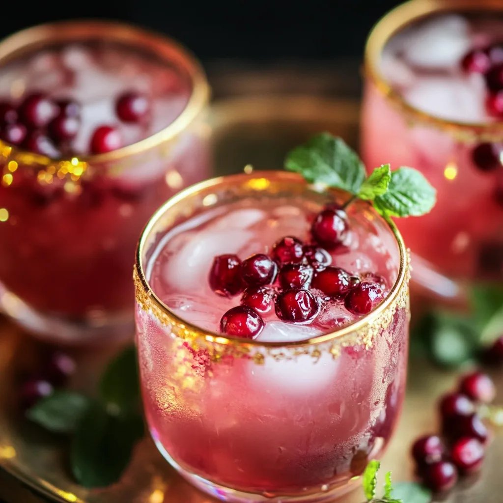 Alkoholfreier Weihnachtscocktail mit Granatapfel