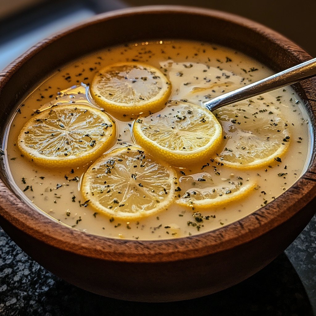 Linsensuppe mit Zitrone