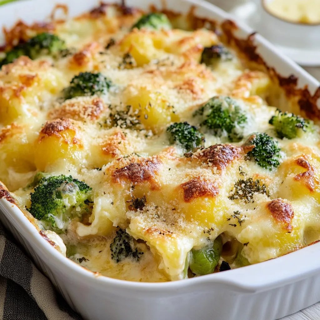 Kartoffelgratin mit Brokkoli