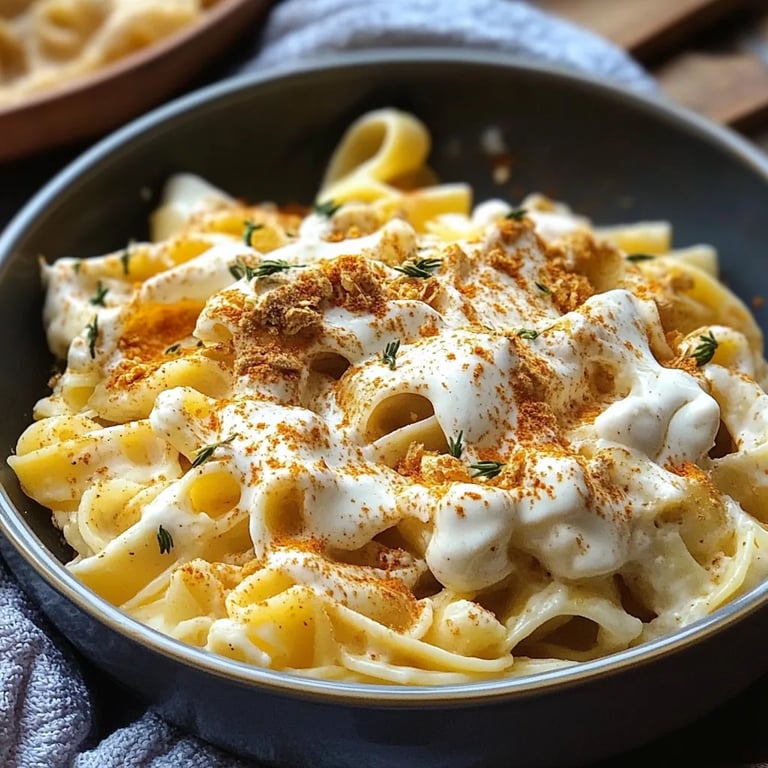 Nudeln mit Paprikabutter & Knoblauch Joghurt