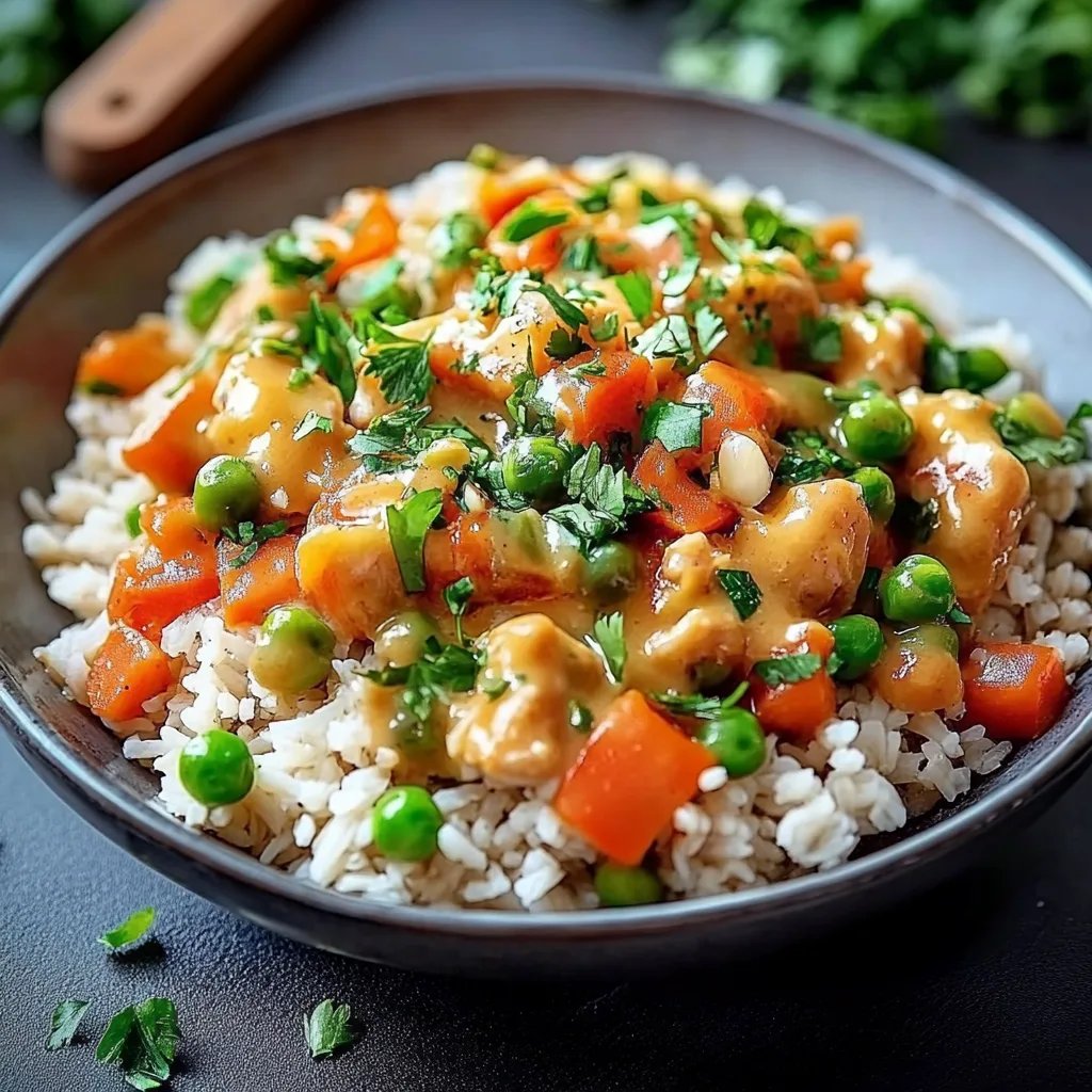 Reis mit Gemüse-Frischkäse-Sauce