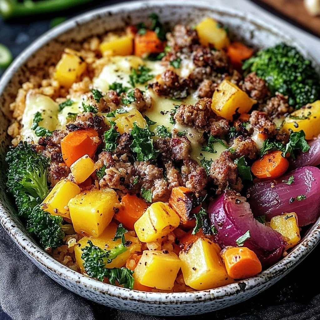 Farbenfroher Gemüse-Hack-Auflauf